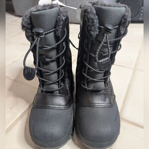 Black Waterproof Snow Boots Kids 13